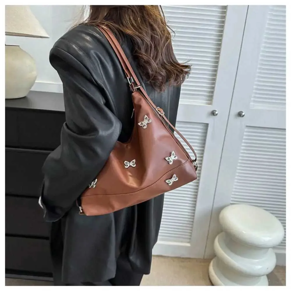 Sacs à bandoulière en cuir argenté de grande capacité pour femmes, style Y2K, mode coréenne, sac à bandoulière, sacs à main pour dames, C241104_voghion.com