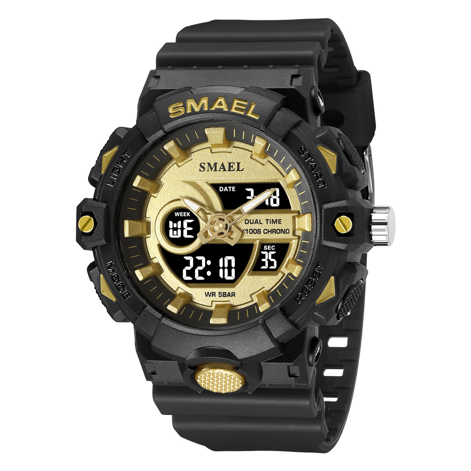 SMAEL flagship store boys and girls trend sports waterproof watch Electric watch LED personality multi-function mountaineering watch_voghion.com