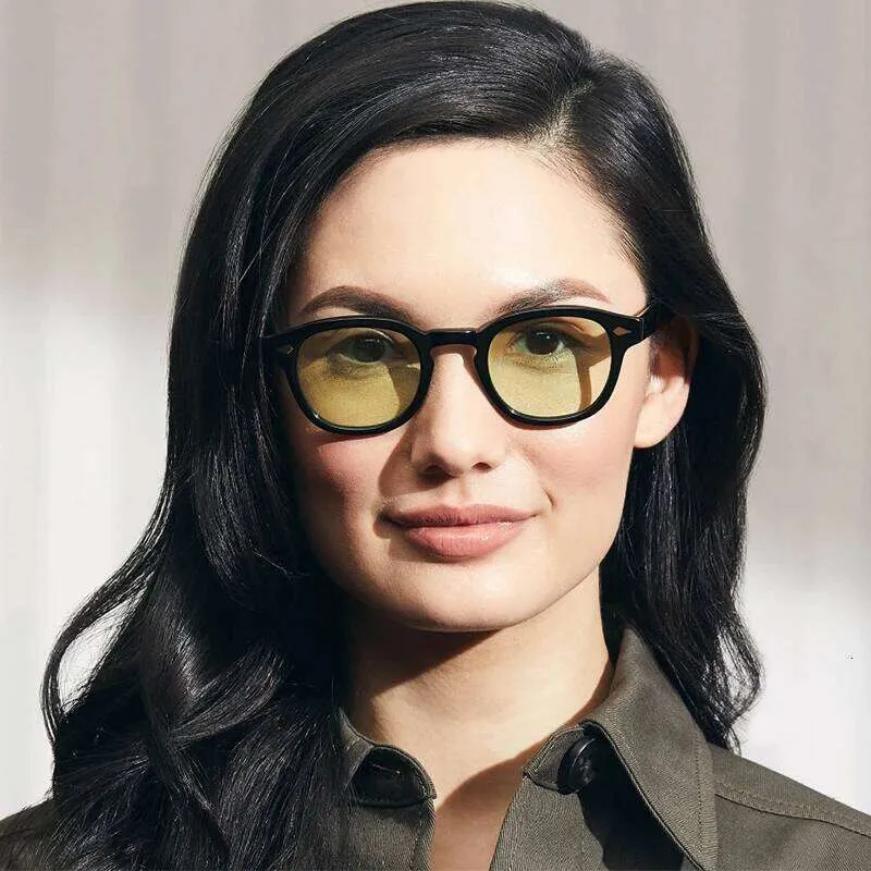 Occhiali da sole vintage in acetato di alta qualità per uomo e donna, con montatura nera tartarugata, del marchio Lemtosh._voghion.com