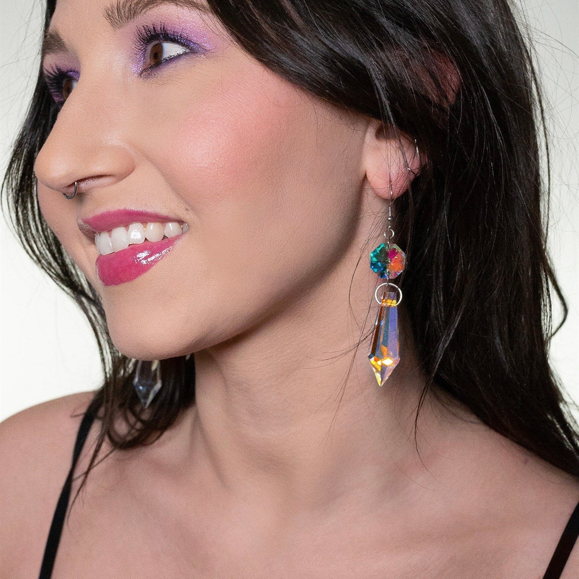 Orecchini pendenti e orecchini con pietre preziose squisite, gioielli alla moda, regali per le amiche_voghion.com