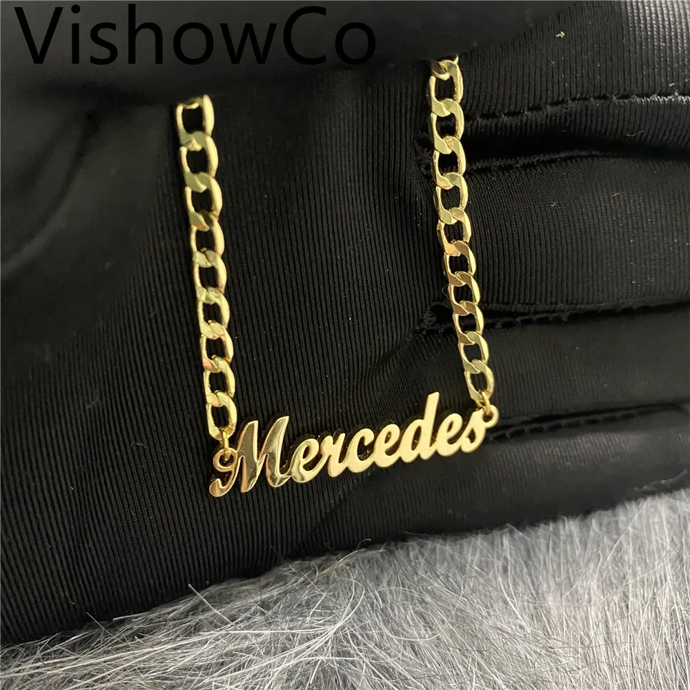 Anklets Customized Name Anklet For Women Personalized Gold Color Stainless Steel Jewelry Custom Nameplate Bracelet With_voghion.com
