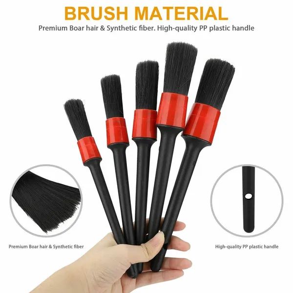 Car Detailing Brush Set For Interior And Exterior Cleaning_voghion.com