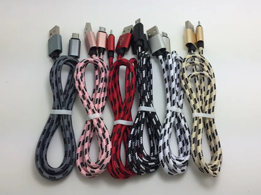 High Speed Type C Charging Cord Metal Housing 2A Sync Cords Braided Data Fast Charger Cable Micro USB 8 For IPhone 13 14_voghion.com