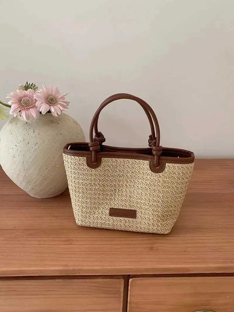 Nuovo Str Woven Crossbody per le donne 2024 Rattan Vacation Bucket Shoulder Bags Summer Seaside Beach Handheld_voghion.com