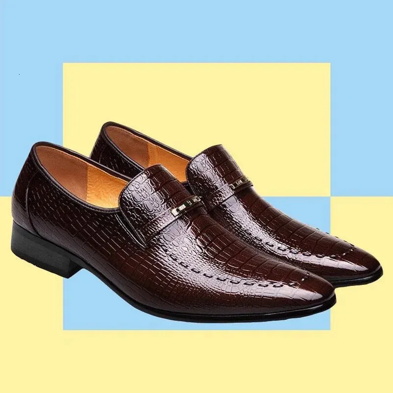 Leather Boots Men Formal Casual Black Breathable Low Top Shoes_voghion.com