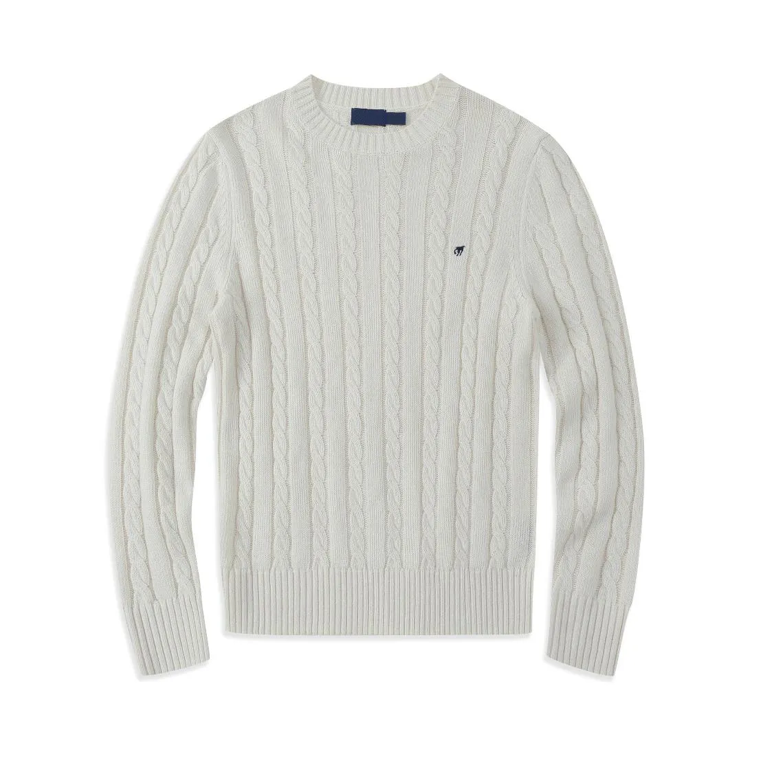 Herren Pullover Rundhalsausschnitt Klassischer Baumwollstrick_voghion.com