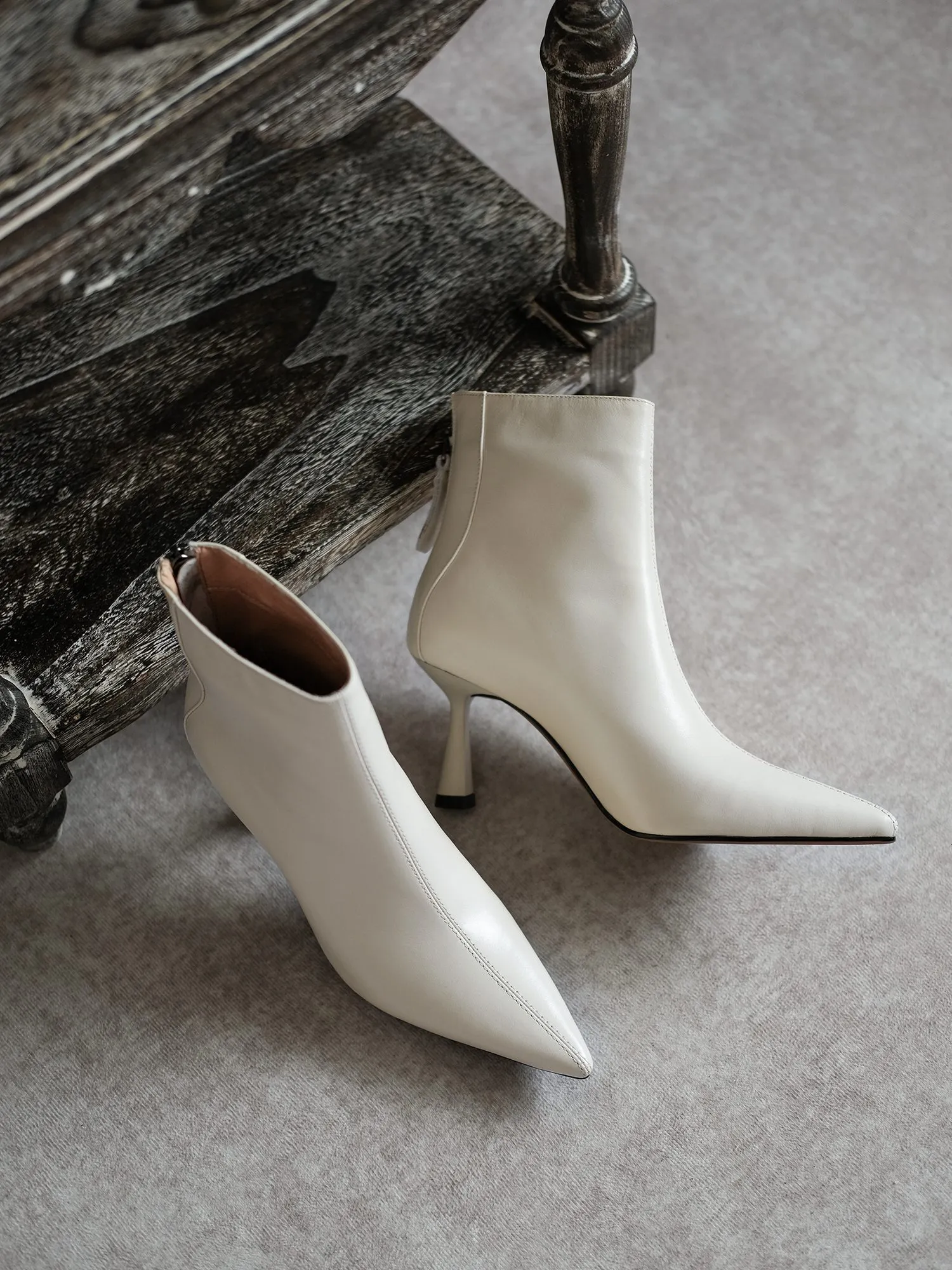 Krazing Pot Big Size 42 Cow Leather Pointed Toe High Heels Chic Design Concise Winter Spring Shoe Dress Warm Wedding_voghion.com