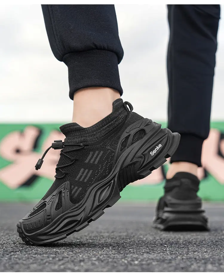 Herren Freizeitschuhe Mit Dicker Sohle Atmungsaktive Sneaker_voghion.com