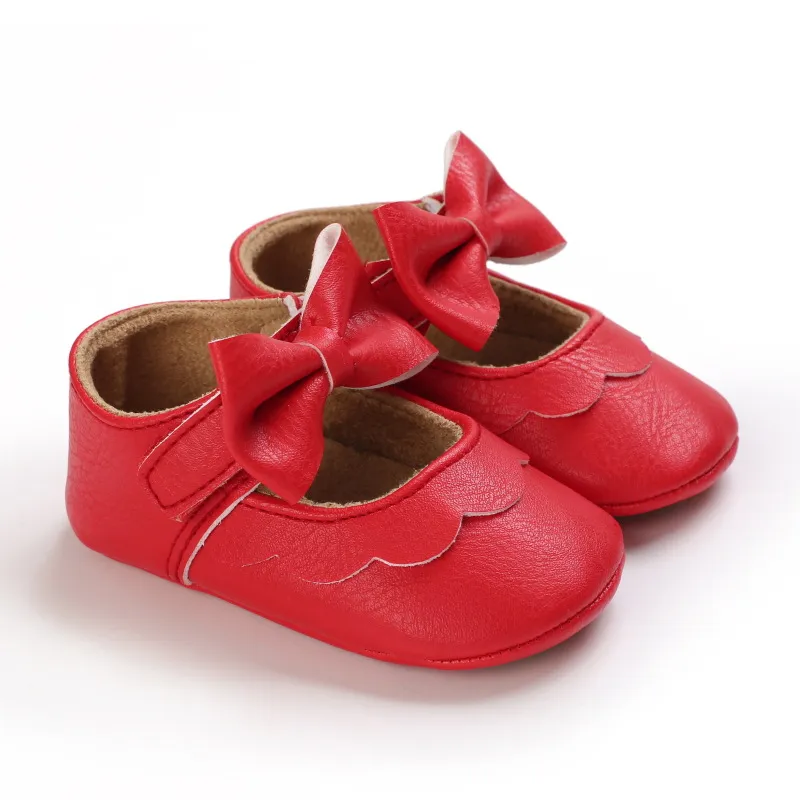 Scarpe per neonati con fiocco e suola morbida, per culla, per bambine, principesse, Littlesprouts_voghion.com