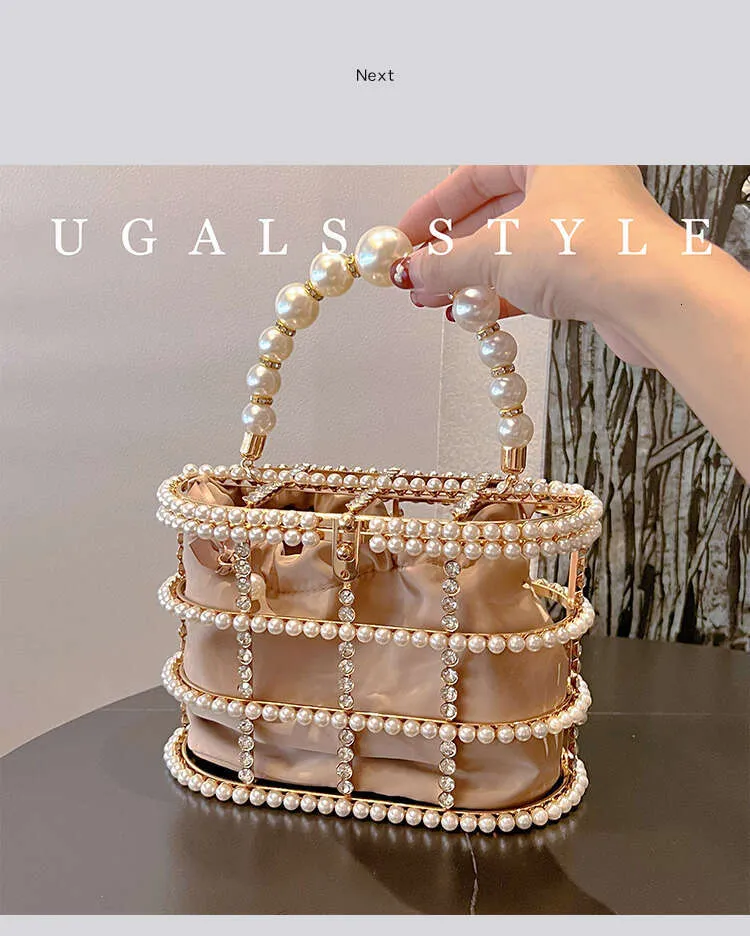 Designer aushöhlen Gold Metall Käfig Kristall glänzend Rhie Dia Abend Hochzeit Party Kupplung Geldbörse Umhängetasche_voghion.com