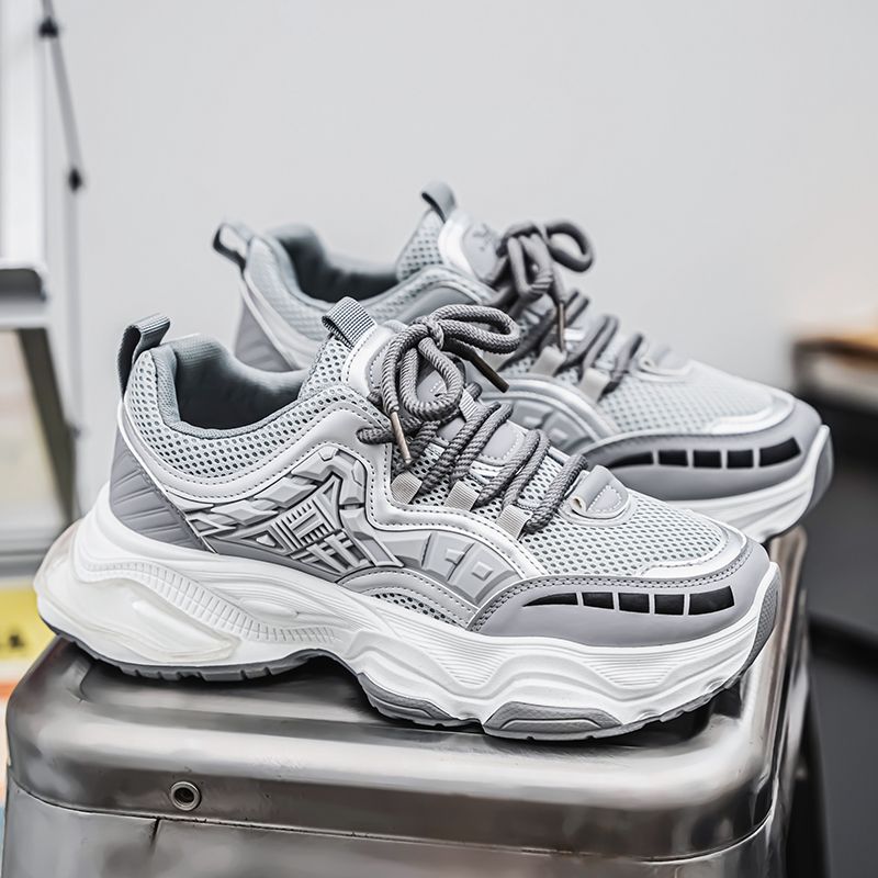 Daddy men 2024 autumn and winter new fashion ins thick sole increase casual sports shoes_voghion.com