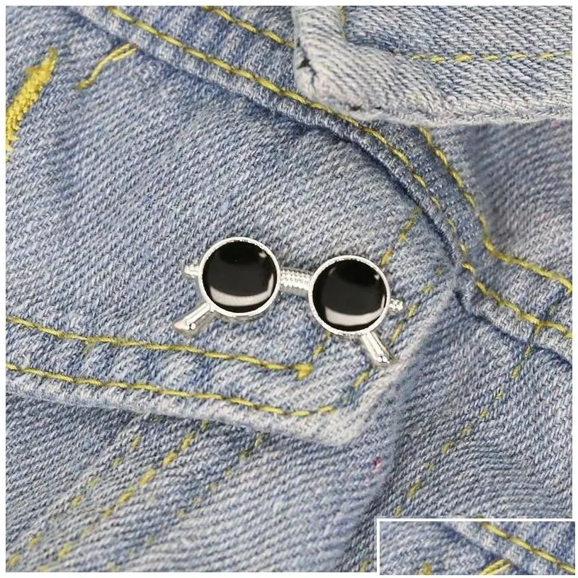 Sonnenbrille Anstecknadel Brosche Cartoon Versilbert Abzeichen_voghion.com