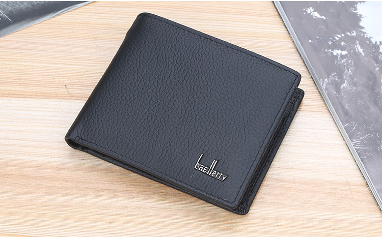 Produttori di borse da uomo all'ingrosso, portafoglio sottile da uomo casual corto in grana di litchi, borsa da un dollaro, portafoglio in pelle di mucca_voghion.com