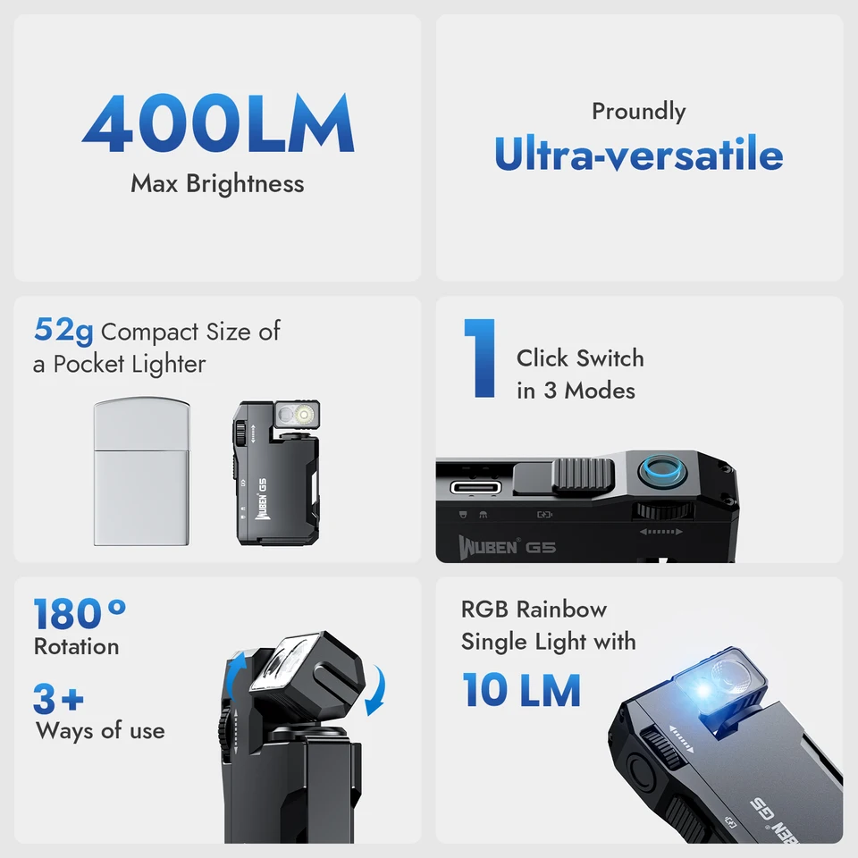 Rechargeable Edc Flashlight With Rgb Light And Dual Source Beam_voghion.com