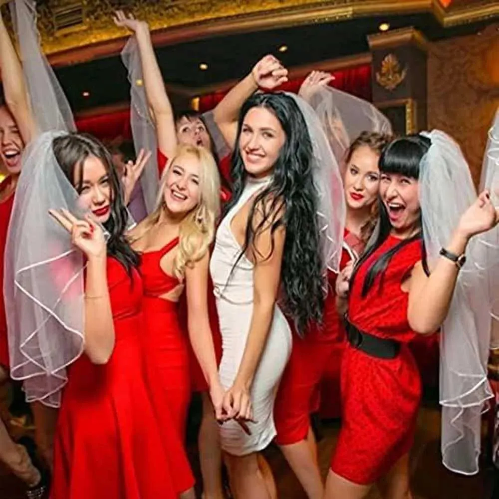 Gioielli per capelli da sposa, da donna, semplici, in tulle, con velo corto e bordo in raso, con pettine, per matrimonio, addio al nubilato_voghion.com