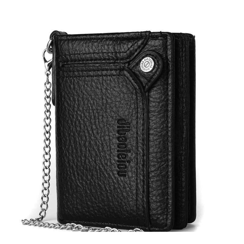 Neu Anti-Diebstahl Kette Geld Clip Führerschein Karte Brieftasche Männer Edition_voghion.com