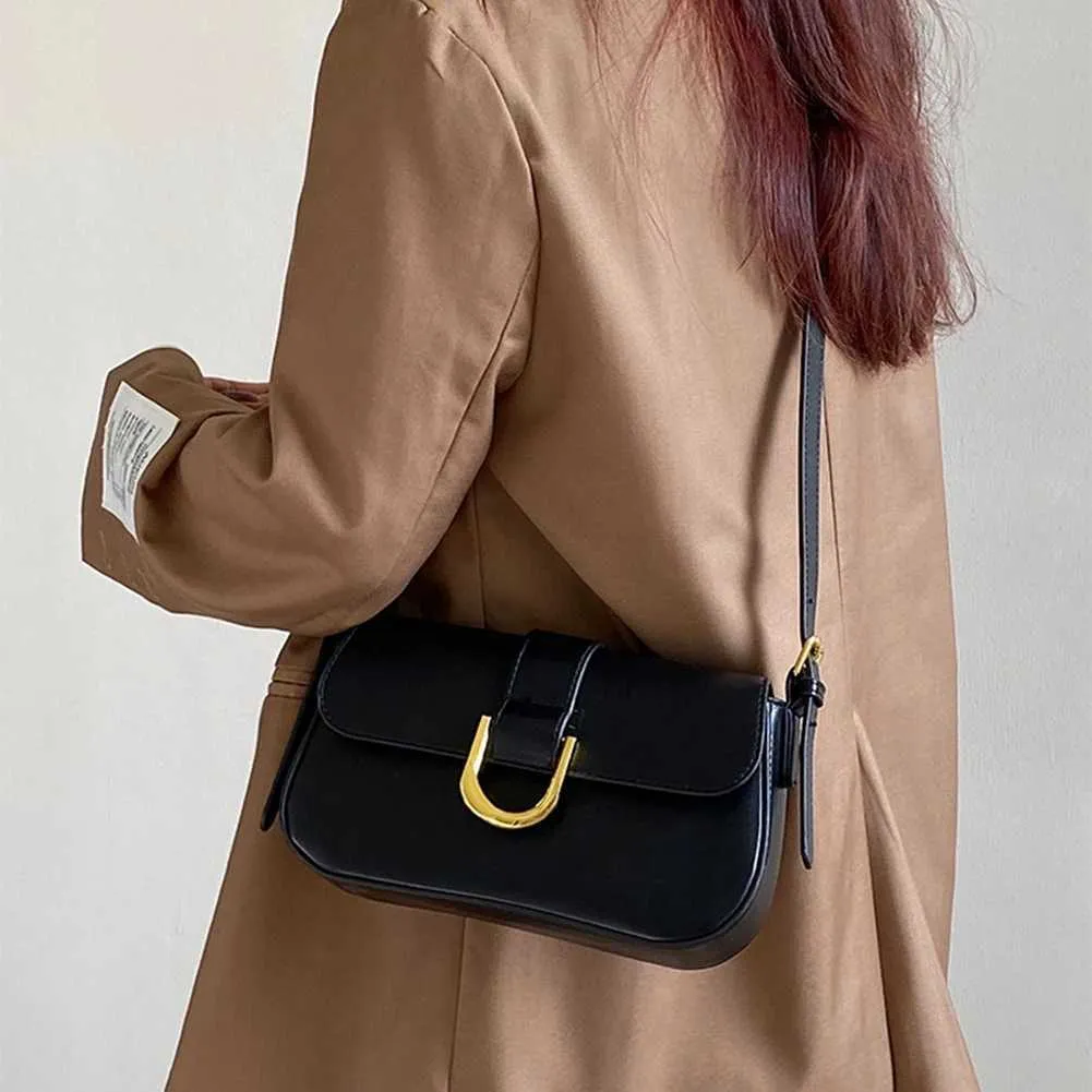 Vintage damevesker skinnende patentskinn aftenclutch med klaff rød crossbody-veske 2024C241104_voghion.com