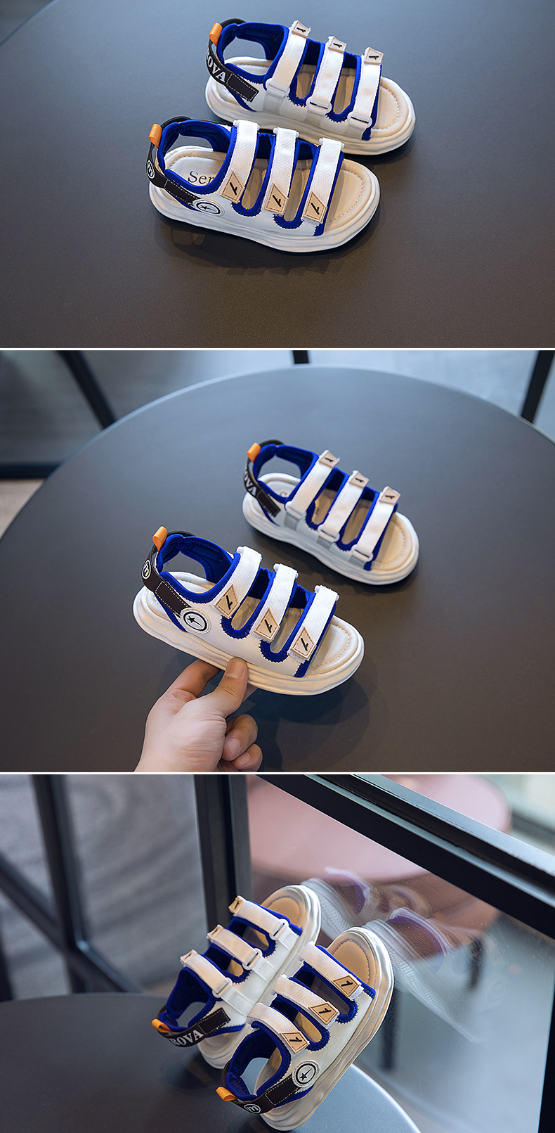 2024 Summer New Colored Sandals for Beach Shoes, Boys' Sports Sandals, Middle and Large Children's Lightweight Shoes_voghion.com