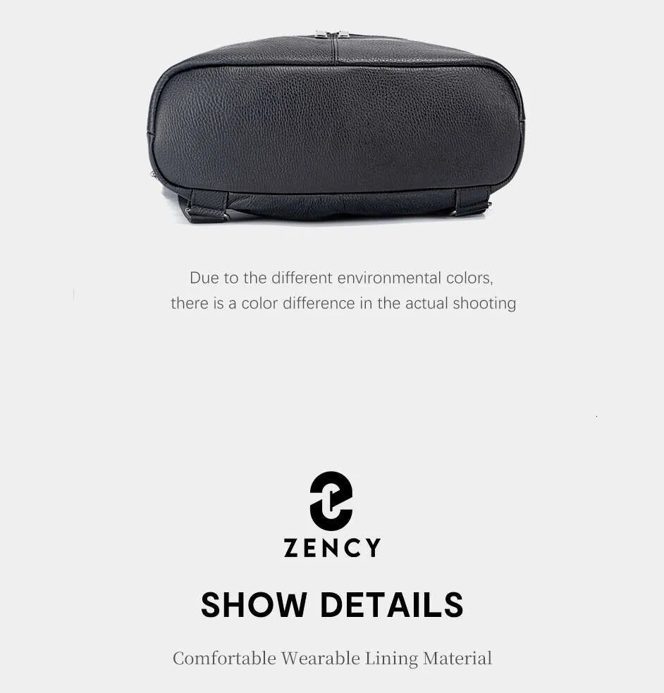 Zaino da viaggio classico in vera pelle da donna Zency, grande capacità, per iPad, A4, laptop, borsa a tracolla da donna con_voghion.com