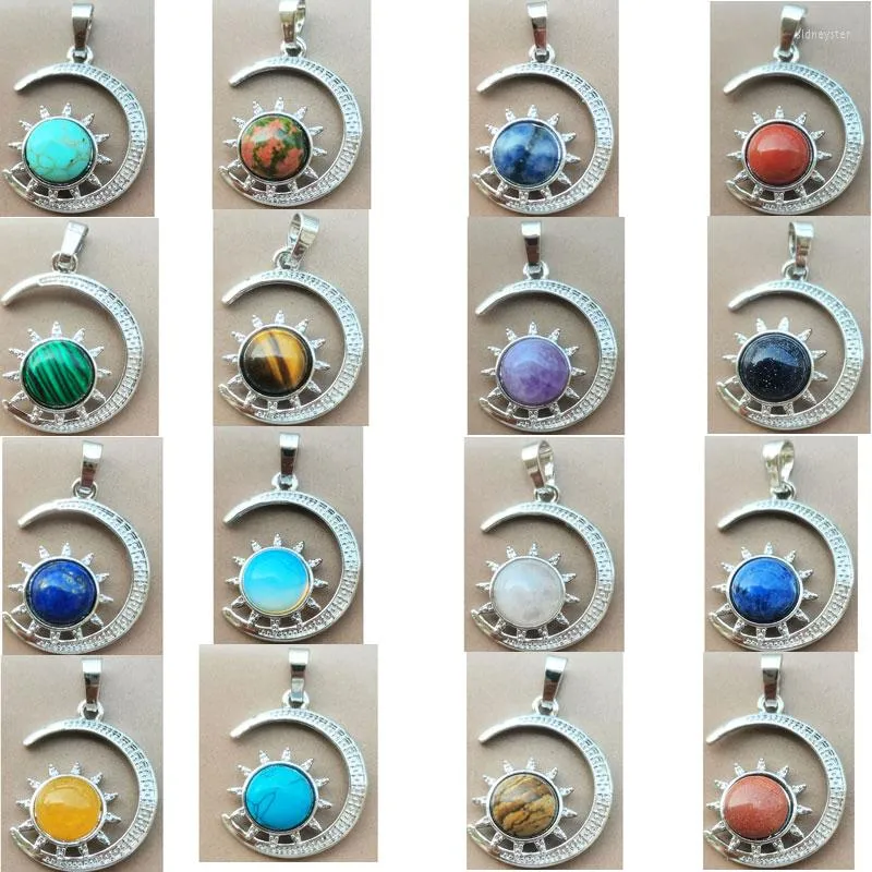 Anhänger Halsketten Jaspis Labradorit Tigerauge Lapislazui Goldfluss Opal Kristall Rhodorit Kunstperle 1Stk WB1125_voghion.com