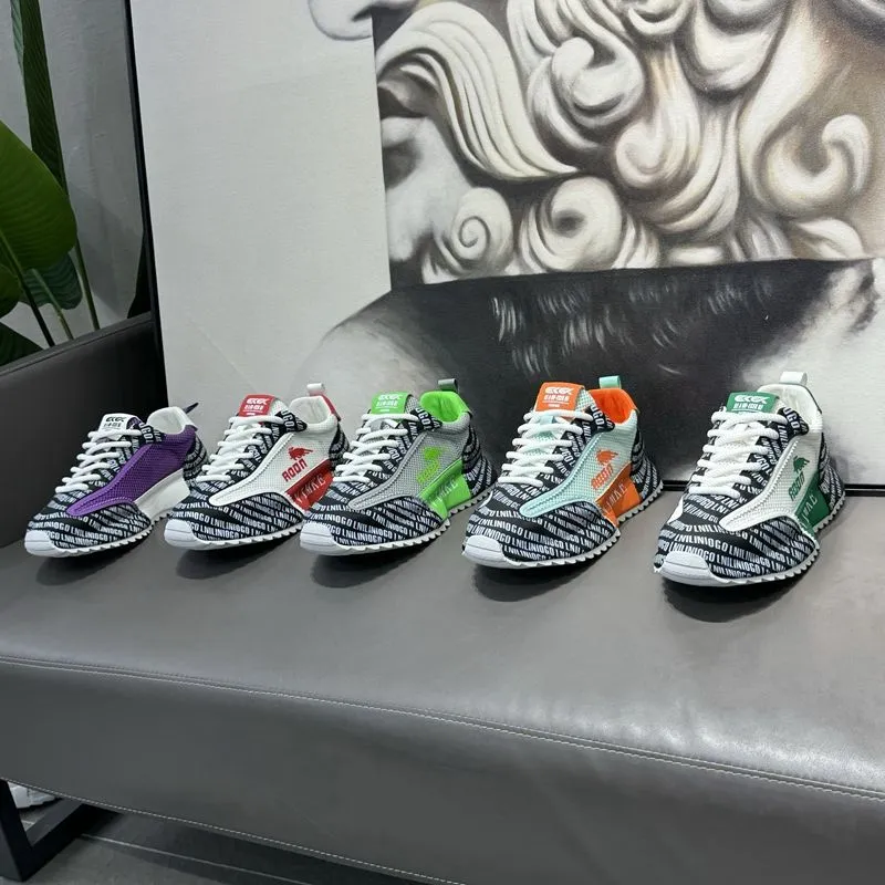 Men Handsome Good-looking Sneakers New Mesh Breathable Athleisure Versatile Shoes Red Free Shipping_voghion.com