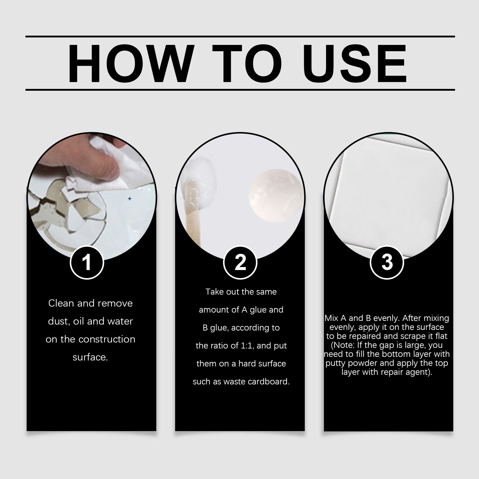 Jaysuing Tile Repair Ceramic Paste Toilet Marble Pit Glaze Repair Ceramic Tile Adhesive_voghion.com