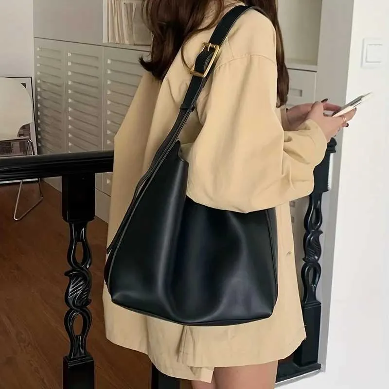 Full Mah Shoulder Solid Fi Handbag Cross Body Womens Minimum PU Leather Work Bag Y241025_voghion.com