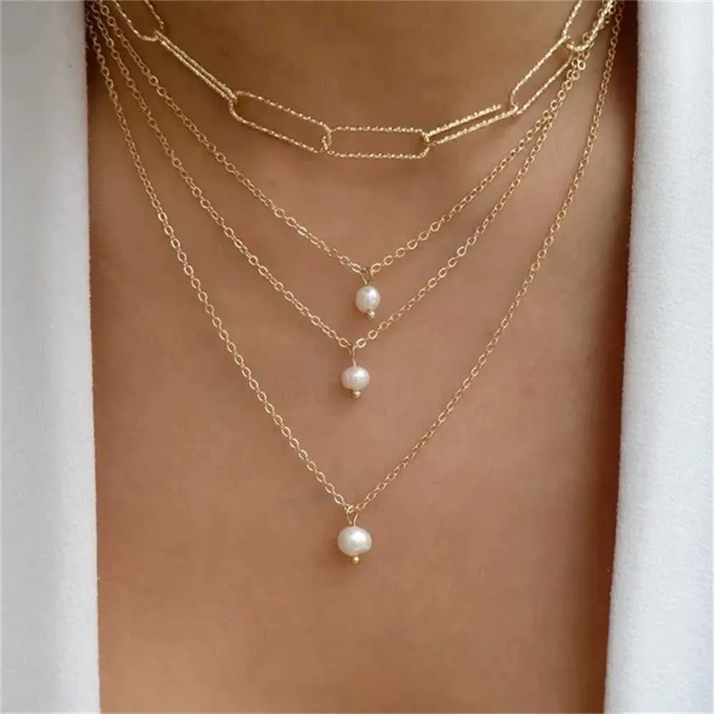 Colliers pendentifs Bls miroir en or en forme de cœur adapté aux femmes à la mode collier pendentif multicouche ensemble de bijoux_voghion.com
