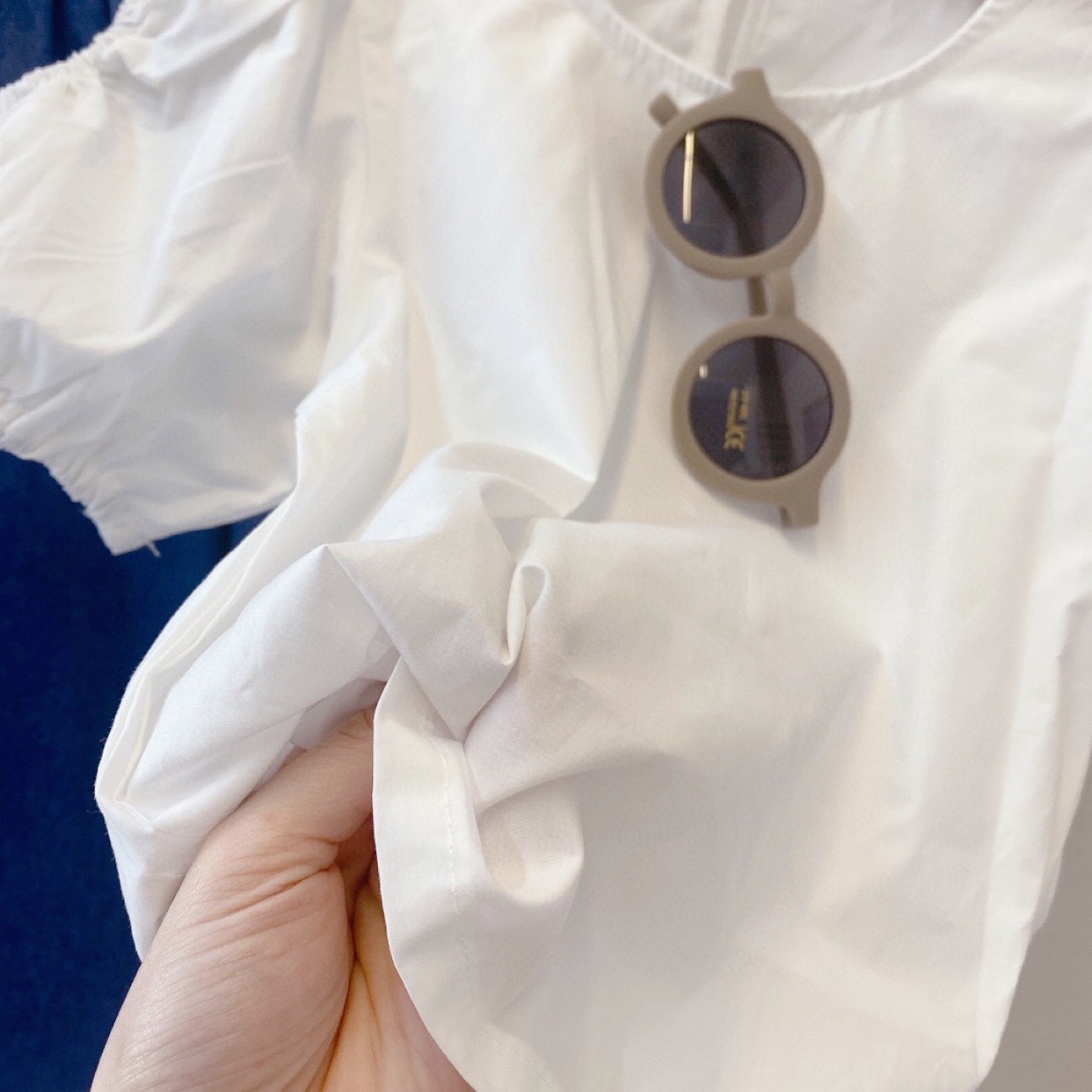 Ancorelala kinder kleidung sommer neue mädchen denim hemd mit hosenträger breite bein hosen drei stück set_voghion.com