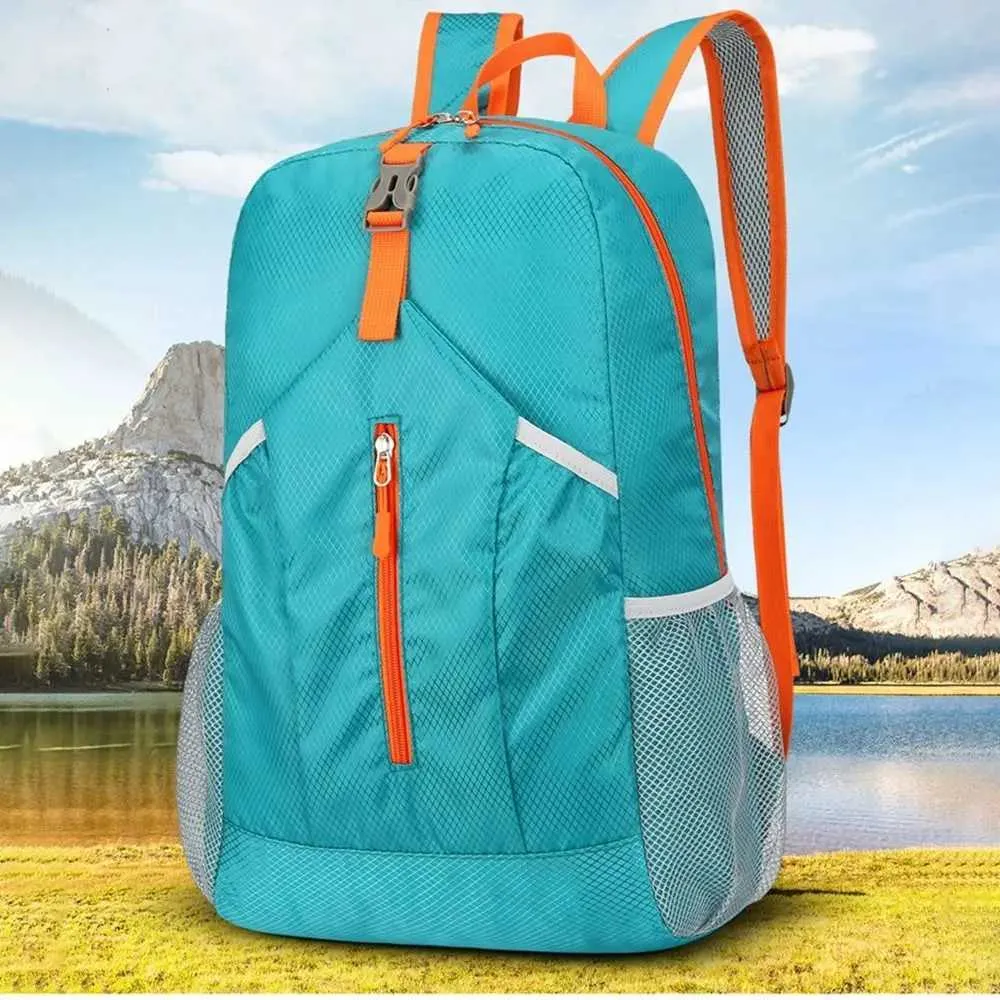 Sac à dos de sport d'extérieur imperméable à l'eau, sac d'alpinisme Oxford de grande capacité, sac de voyage léger et pliable à la mode_voghion.com