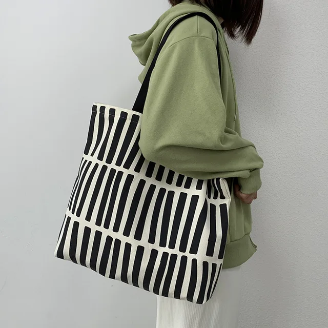 Women Canvas Tote Fashion Korean Cotton Cloth Eco Reusable Shopping B Large Ladies Shoulder Shopper Bag Student_voghion.com