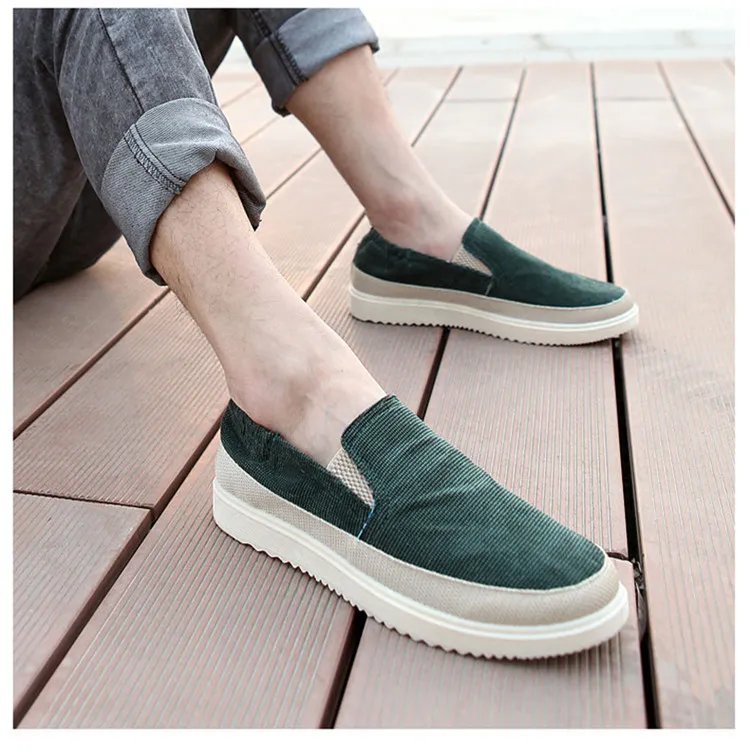 Summer Low Top Canvas One Step For Lazy Men's Casual Trendy Shoes Free Of Shipping 456_voghion.com