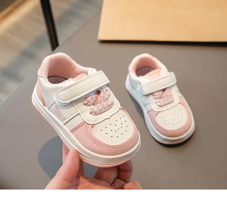 Yürümeye Başlayan Çocuk Küçük Çocuk Moda Tasarımı Yürüyüş Ayakkabıları Beyaz Kaymaz Günlük Happysteps Erkek Kız Açık Hava Tahta Ayakkabıları_voghion.com