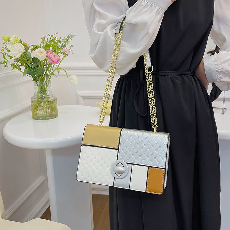 High-End-Tasche für Damen 2023 neue modische Schulter-Umhängetasche Kontrastfarbennähte große Kapazität kleine_voghion.com