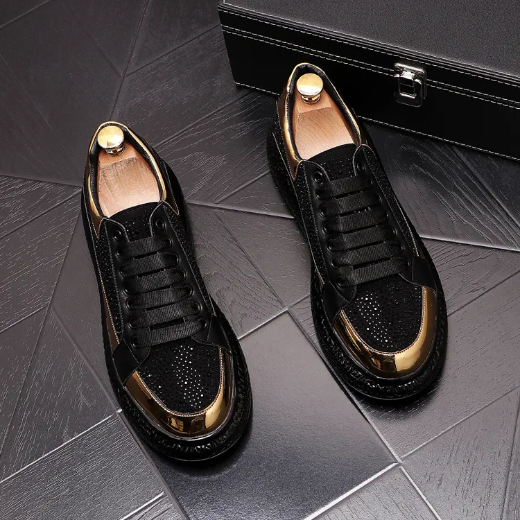 Fashion Men's Casual Shoes Designer Dia Handmade Lace Up Business Party Loafers Comfortable Breathable Sneakers B39_voghion.com