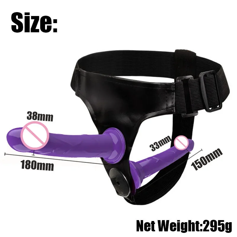 Realistischer Doppelvibrator Mit Harness Für Paare_voghion.com