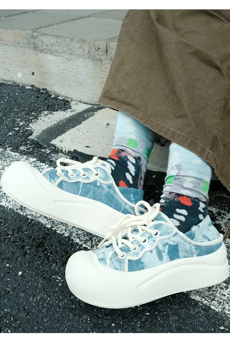 Jifffly Women's 2025 Summer New Original Minority White Shoes Versatile Casual Thick Bottom Slip-on_voghion.com