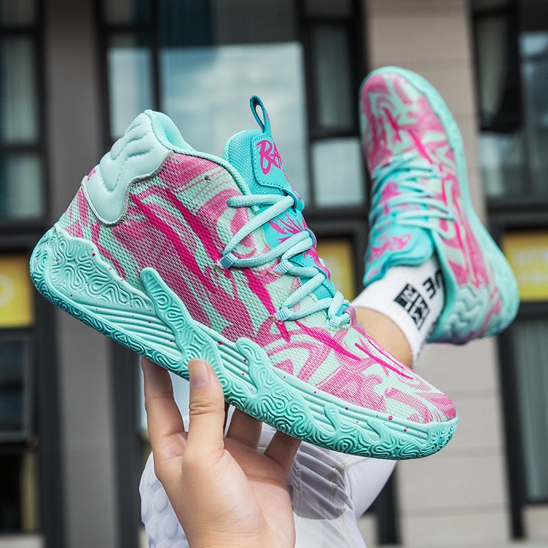 Paarse heren dames indoor en outdoor lage schokabsorberende antislip stevige basketbalschoenen_voghion.com