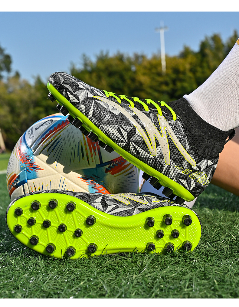 Nieuwe professionele voetbalschoenen lange spikes enkel voetbalschoenen FG antislip ultralichte heren ademende buitensport_voghion.com