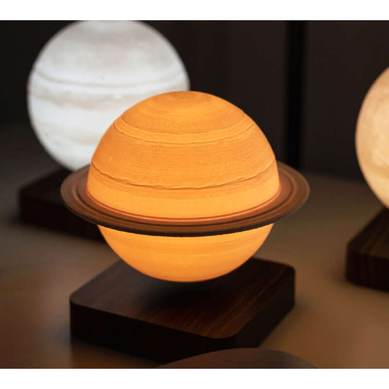 3-color LED Light 14cm Palm Star River Atmosphere Bedhead Bedroom Maglev Saturn Desk Lamp Ornament_voghion.com