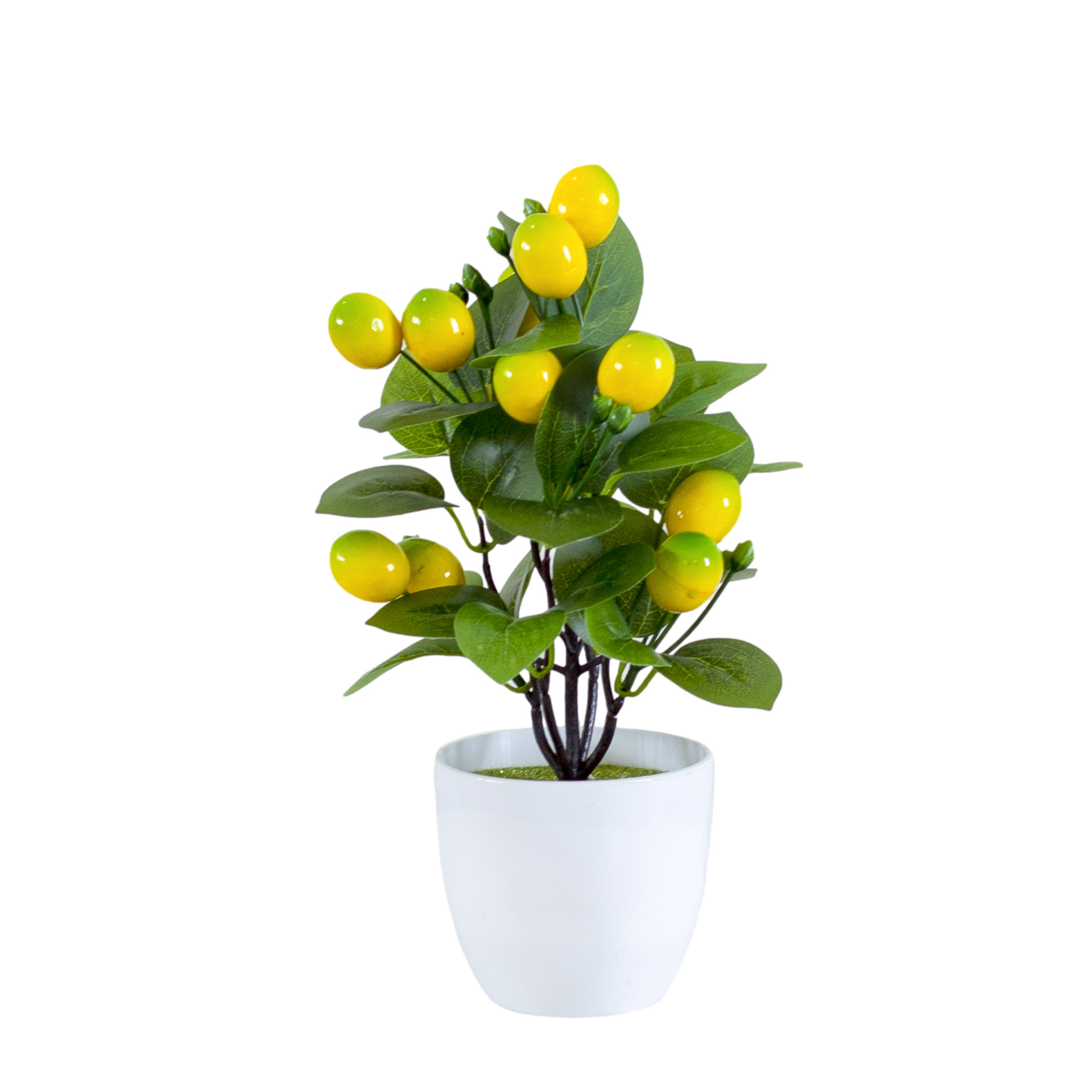 Home & Garden Simulated Lemon Tree Lemon Fruit Simulated Berry Meaning Home Furnishings Floor-standing Flower Art Green Plant Ornaments_voghion.com