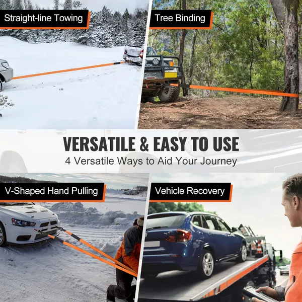 Off-road Recovery Kit With Heavy Duty Tow Straps And D-ring Shackles_voghion.com