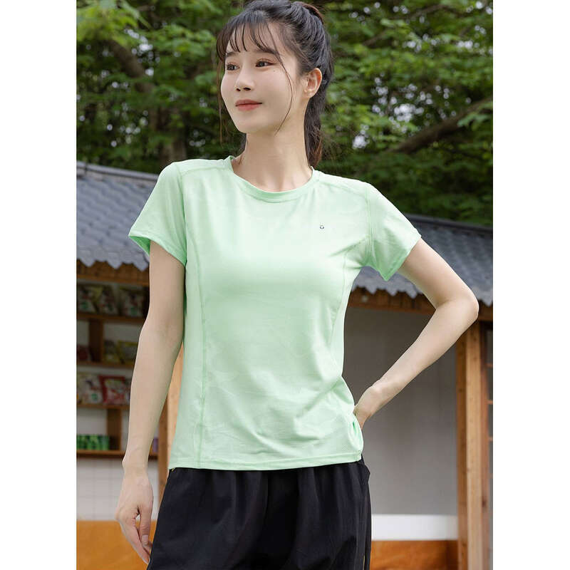 Quick T-shirt For Women In Summer, Short Sleeved Running, Stretch Hiking, Fitness, Loose Fitting Mountaineering Clothes,_voghion.com