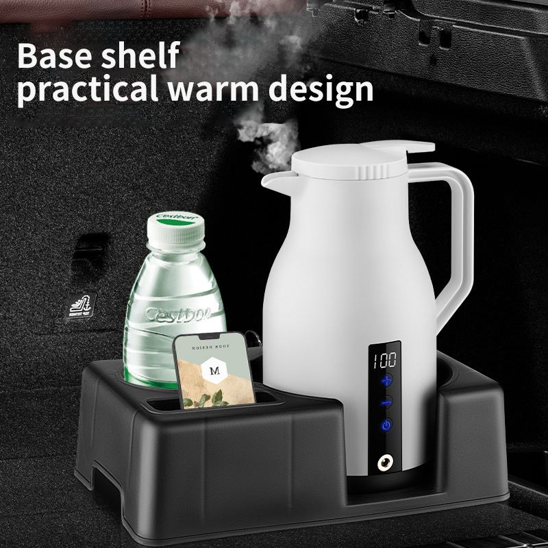 Digitalanzeige Auto Wasserkocher Auto 12v24v großer LKW Wasserkocher mit großer Kapazität Isolierung 1000ML_voghion.com
