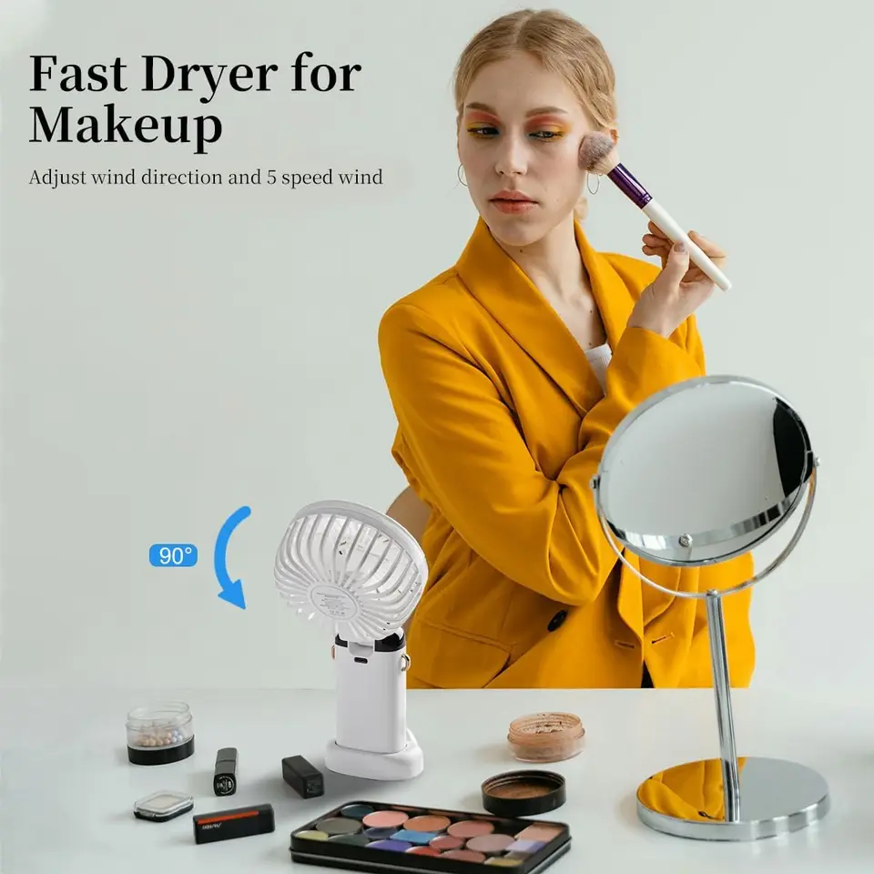 Handheld Mini Fan Usb Rechargeable Portable Foldable Desk Fan_voghion.com