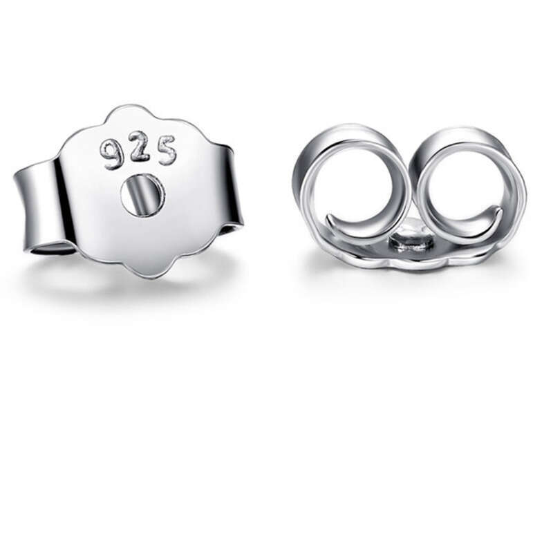 Boucles d'oreilles papillon en platine électrolytique en cuivre, bouchon arrière, boucle de capuchon, bijoux en argent, accessoires en métal, bouchons d'oreilles,_voghion.com