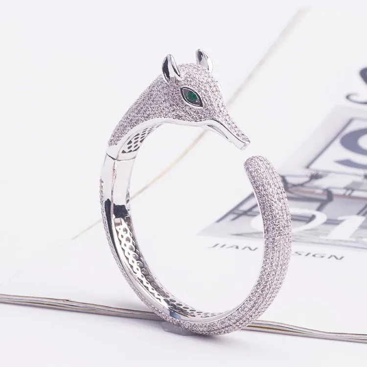 Braccialetto con ciondolo classico alla moda placcato in oro, braccialetti in argento con animali per donne, figlia, mamma, gioielli unisex, designer di donne_voghion.com