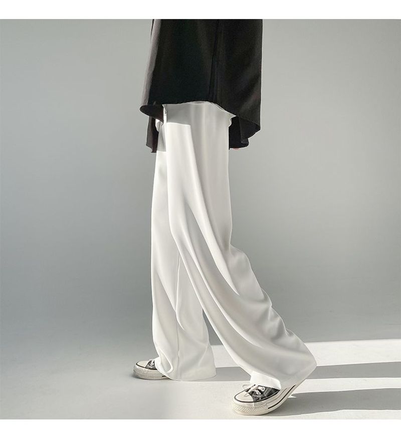 2024 neue Eis Seide Männer Jogger Sweatpan Y2k Streetwear Sportwear Jogging Gym Hose Männlichen Baggy Breites Bein_voghion.com