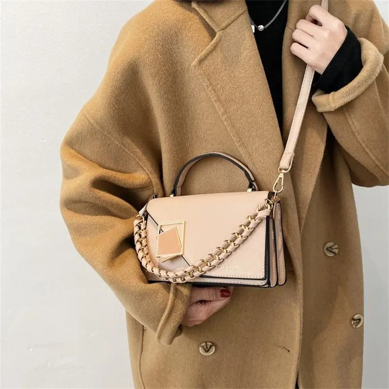 Designer Small Square Shoulder Bag With Chain Strap For Women_voghion.com
