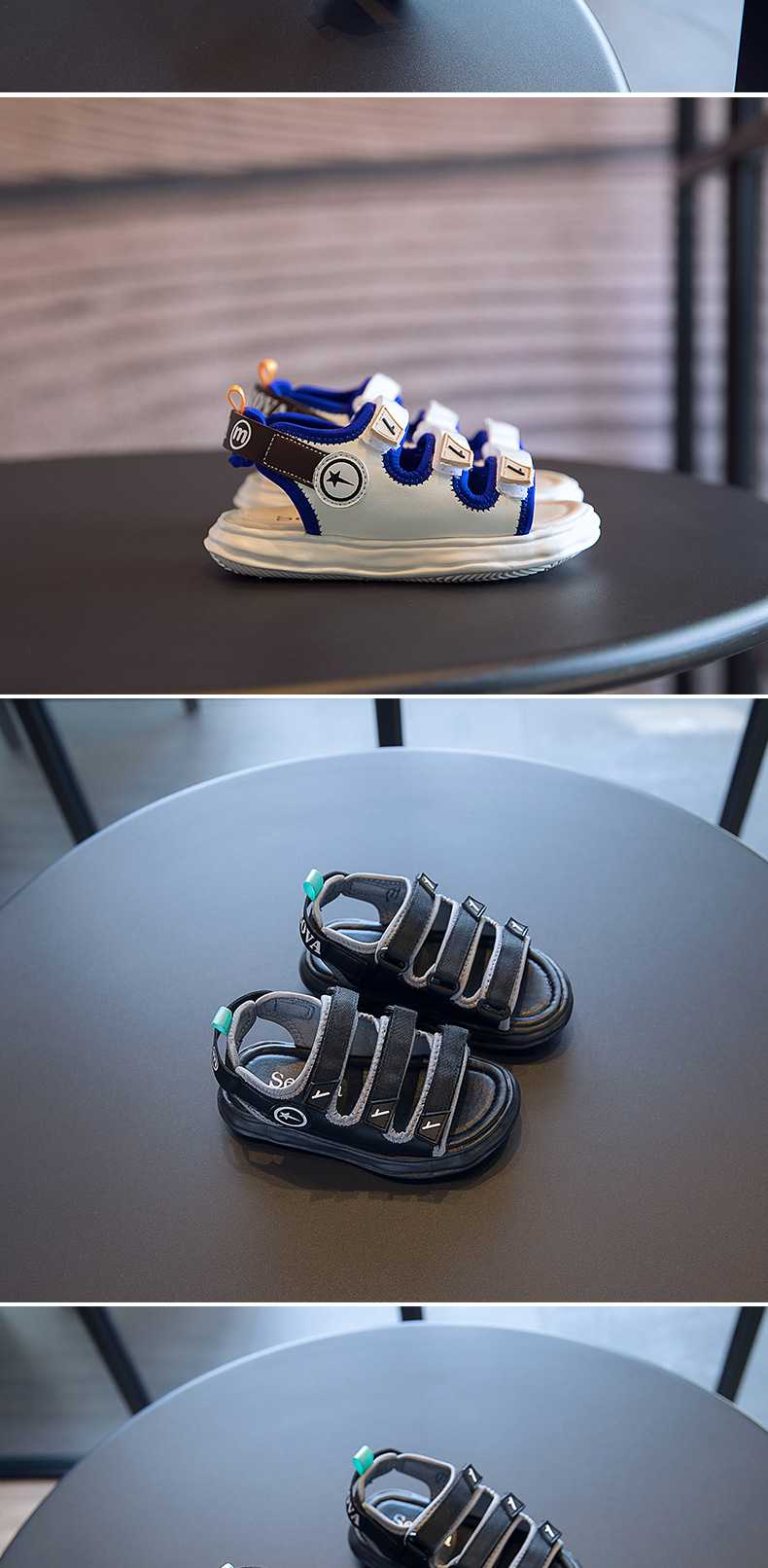 2024 Summer New Colored Sandals for Beach Shoes, Boys' Sports Sandals, Middle and Large Children's Lightweight Shoes_voghion.com